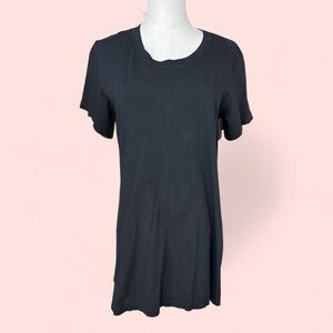 Flax Size Small Black cotton Short Sleeve Tee‎ shirt dress